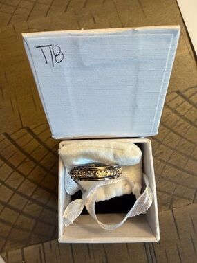 Women's Eternity Band Fidget with spinning band.  Silver